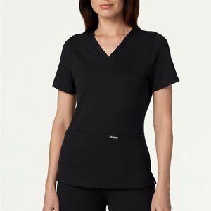 JAANUU set of 3 SCRUB TOPs-Size 1X 1 w/side pockets and 2w/chest pocket only(e37